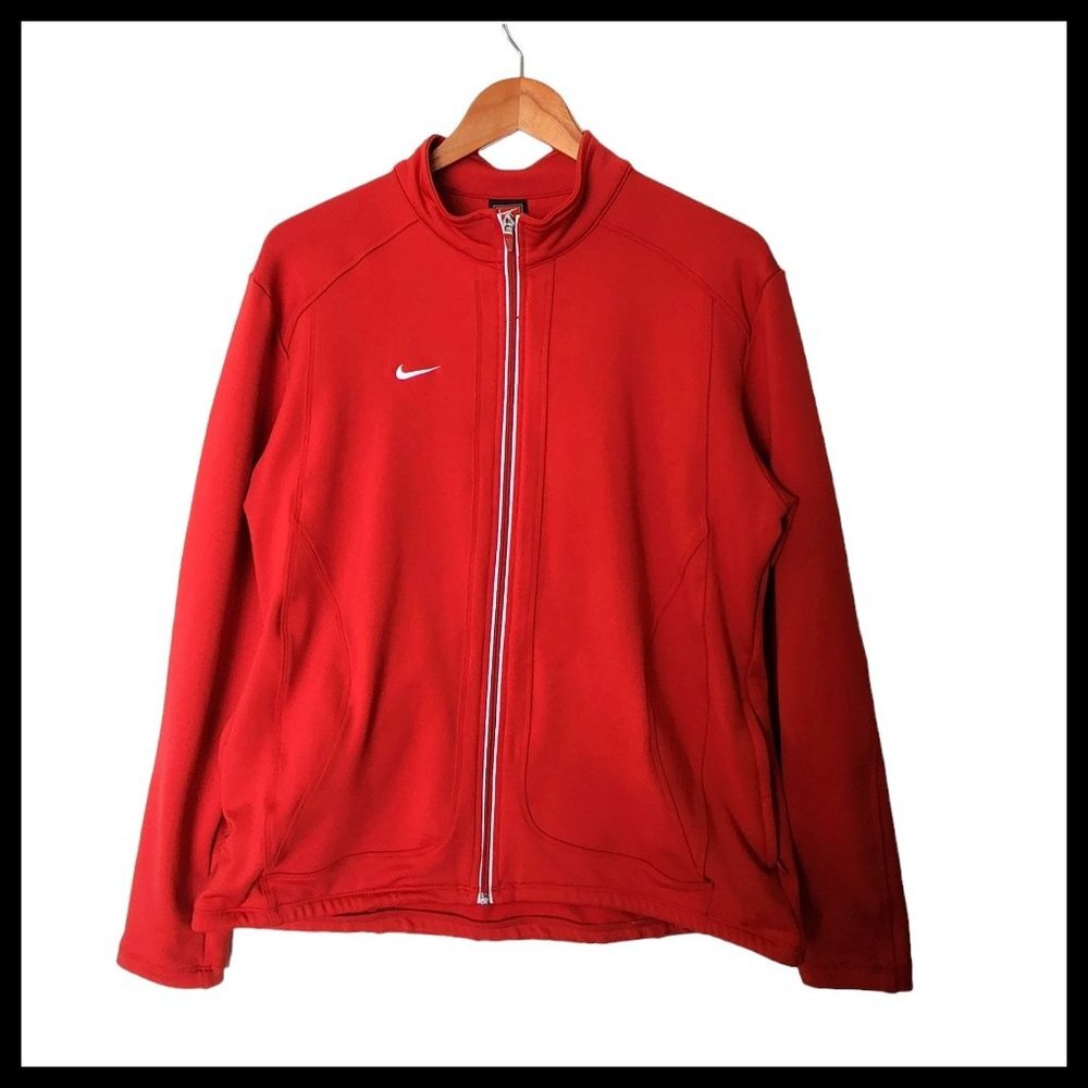 Nike Team‎ Red Full Zip Track Jacket XL Mens